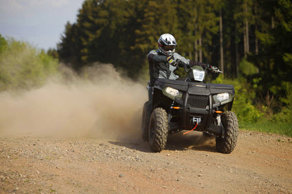 Person riding ATV